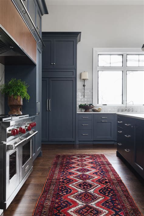 navy blue kitchen cabinets